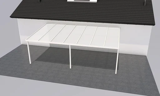 "Patio roof Premium, white, 7120 x 4060 mm - Klima blue image"