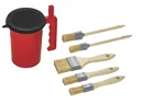 Brush set, 6 pieces in a pot