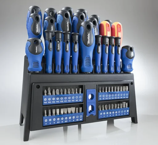 "Screwdriver and bit set with holder 65-piece with 2 VDE screwdrivers image"