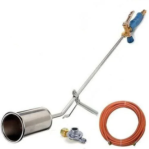 "GV900 weed burner with free pressure regulator. Gas burner 1600°C image"