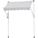 Awning with hand crank cream white