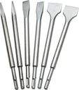 Chisel set 6-piece with SDS-Plus chuck, chrome vanadium