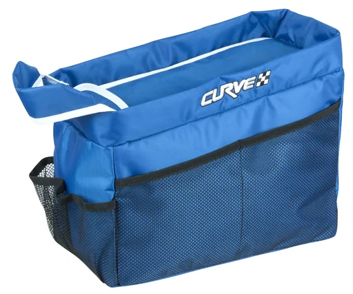 "Rear seat organizer Curve blue / black image"