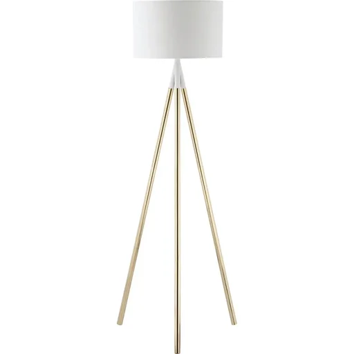 "Floor lamp living room tripod floor lamp 40W modern floor lamp with E27 socket metal base for bedroom office white+Go image"