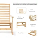Garden rocking chair, relax chair, garden chair, rocking chair, bamboo plywood, natural, 70 x 100 x 95.5 cm