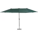 Market umbrella with hand crank