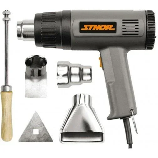 "Hot air gun with accessories - 1500W - 495°C - 230V image"