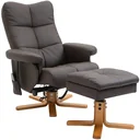 Massage chair with footstool