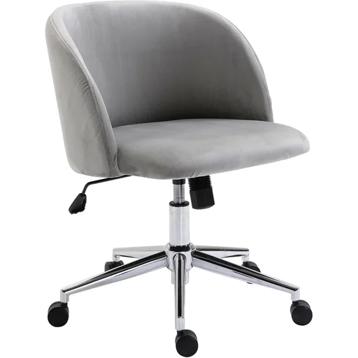"Swivel chair upholstered chair executive chair 150 kg load capacity adjusted seat height velvet 56 x 52.5 x (72 81) cm image"