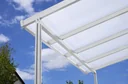 Patio roof Premium, white, 4102 x 4060 mm - Klima blue