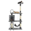 Sisal scratching post 140 cm grey