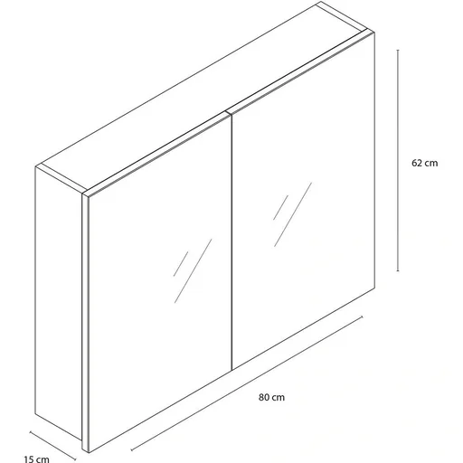 "Concept mirror cabinet 80cm white fsc image"