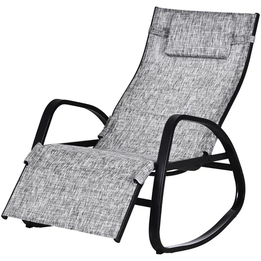 "Rocking chair with adjustable backrest and footrest image"