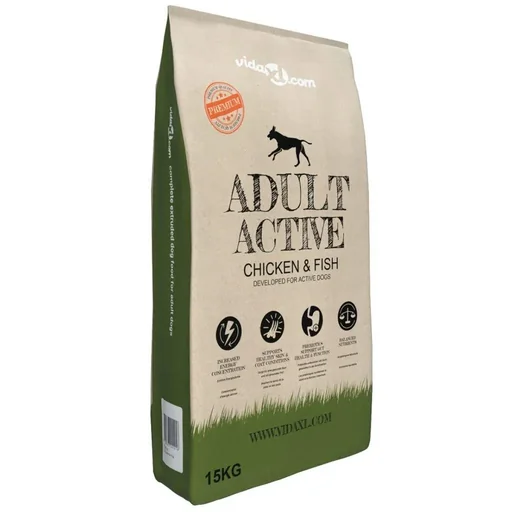 "Premium dry dog ​​food Adult Active Chicken & Fish 15kg image"