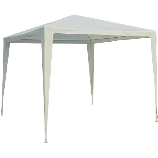 "Garden gazebo party tent garden tent marquee click system 90 g/m² PE tarpaulin steel white 2.7 x 2.7 m image"