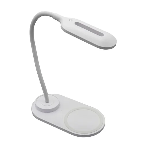 "LED desk lamp with QI charging pad 5 watts, light color switchable image"