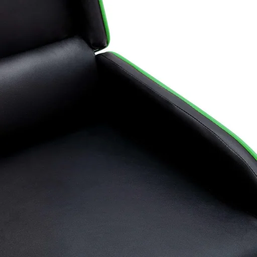 "Massage chair adjustable faux leather black and green image"