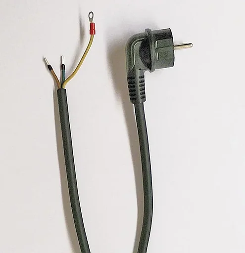 "Kabel H07RN-F3G 1,5mm², L=3 m, z wtyczką kątową, konfekcjonowany. image"