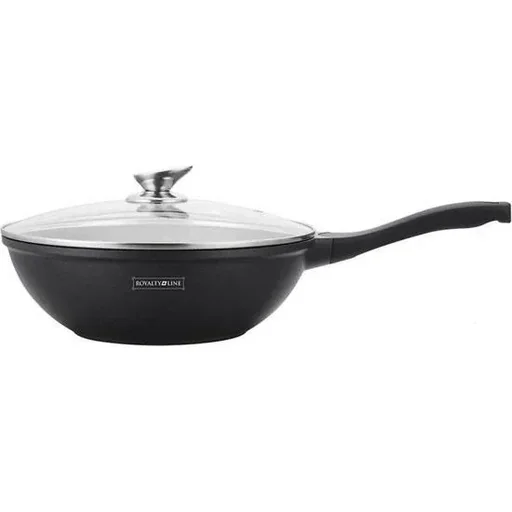 "Marble-coated wok pan - black - 28 cm image"