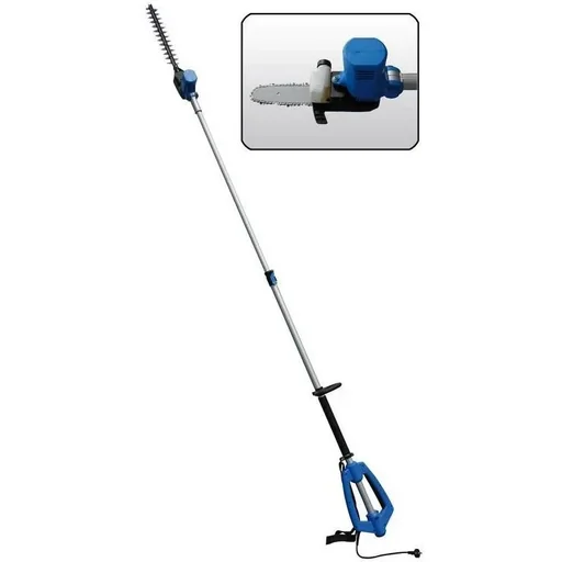 "2-in-1 garden set with hedge trimmer and pruning saw - adjustable handle and cutting head - 800 W image"