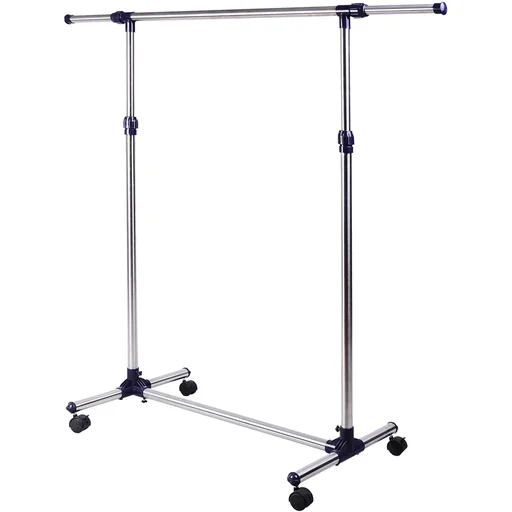 "Coat rack stainless steel clothes rack rollable width and height adjustable image"
