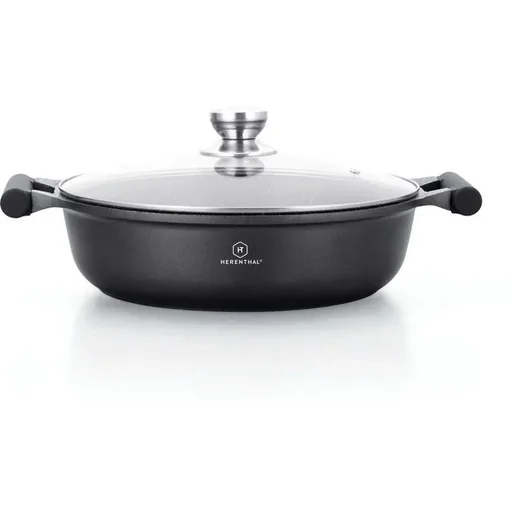 "Herenthal sauté pan - marble coating - with glass lid - 28 cm image"