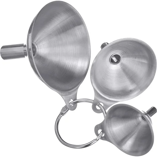 "Funnel set mini, 3-piece, stainless steel - Ø 4.5 cm/ 5.5 cm/ 7.5 cm image"