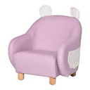 Children's armchair, children's sofa, children's couch, chair, lounge sofa with cute animal shape, waterproof for 3-6 years children, pink 50x53,