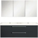 Shallow bathroom furniture 120cm - black