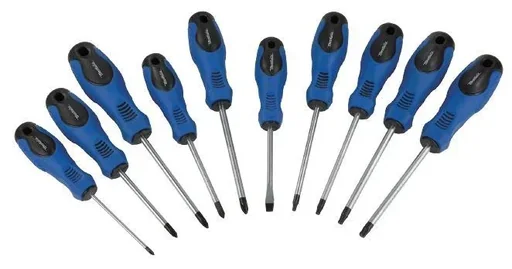 "Screwdriver set 10-piece with magnetic tip image"