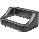 Luxury dog ​​sofa dog bed faux leather black and white