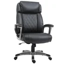 Massage office chair 6-point massage swivel chair made of imitation leather with curved headrest and armrest Black 70 x 76.5 x 114