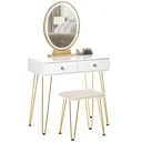 Dressing table upholstered stool retro design
