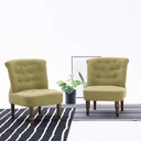 French chair green fabric