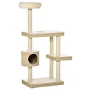 Cat scratching post cat toy climbing tree sisal upholstery lying area sisal velvety polyester beige+coffee