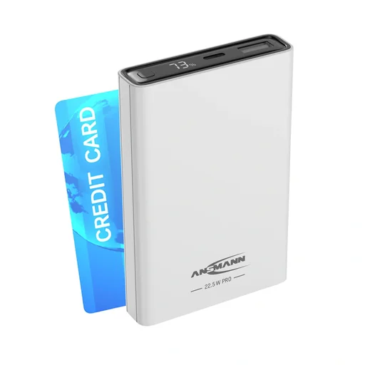 "Powerbank 10000 PS222PD, Quick Charg 3.0 and Huawei Supercharge - white image"