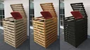Garbage can box "Vario V" for 1 ton, anthracite