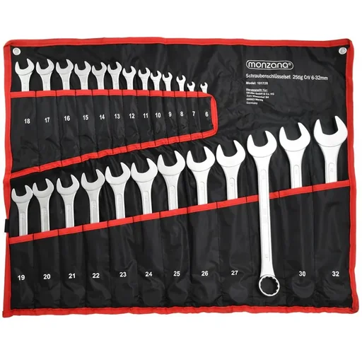 "Complete 25-piece wrench / ring spanner set - Chrome Vanadium - 6-32mm image"