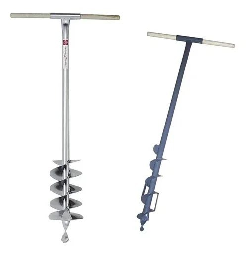 "Earth auger, 90 mm Ø with wooden handle image"