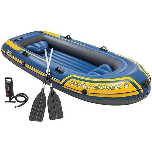 "Inflatable boat Challenger 3 - 3-person - Including paddles and hand pump image"