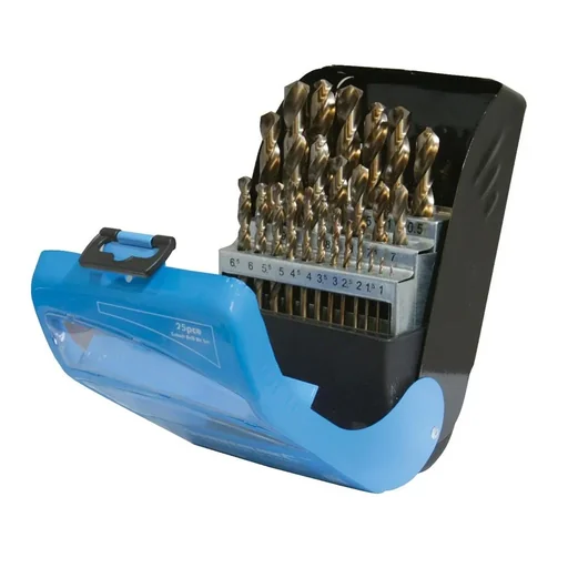 "25-piece cobalt drill bit set 1 - 13 mm image"
