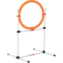 Dog Training Set Jumping Ring for Pet Agility Training Portable PE White + Orange 74.5 x 66 x 91 cm