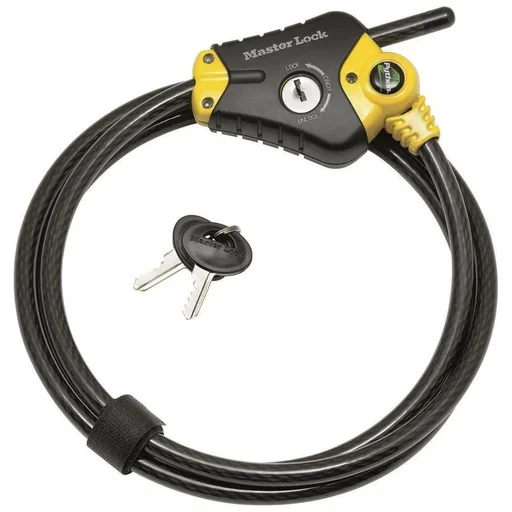 "Python Cable Lock - 180cm x 10mm - 4 Keys - Black image"