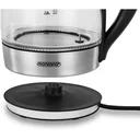 Glass/stainless steel kettle with LED color change 1.8l black-silver