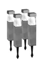 Solar stainless steel lights – 4 pieces