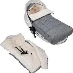 "Stroller Footmuff Grey | Teddy | Stroller Footmuff Grey | Maxi-Cosi | with storage bag image"