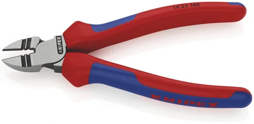 "Stripping side cutters with multi-component grips, black atramentized, 160 mm image"