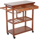 Kitchen trolley serving trolley with wooden drawers
