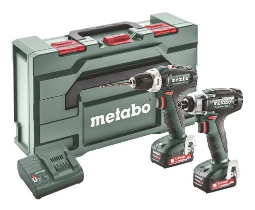 "12 Volt battery set cordless drill/driver PowerMaxx BS 12 + cordless impact wrench PowerMaxx SSD 12 image"