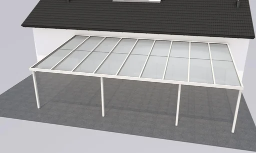 "Patio roof Premium, white, 9135 x 5060 mm - Klima blue image"
